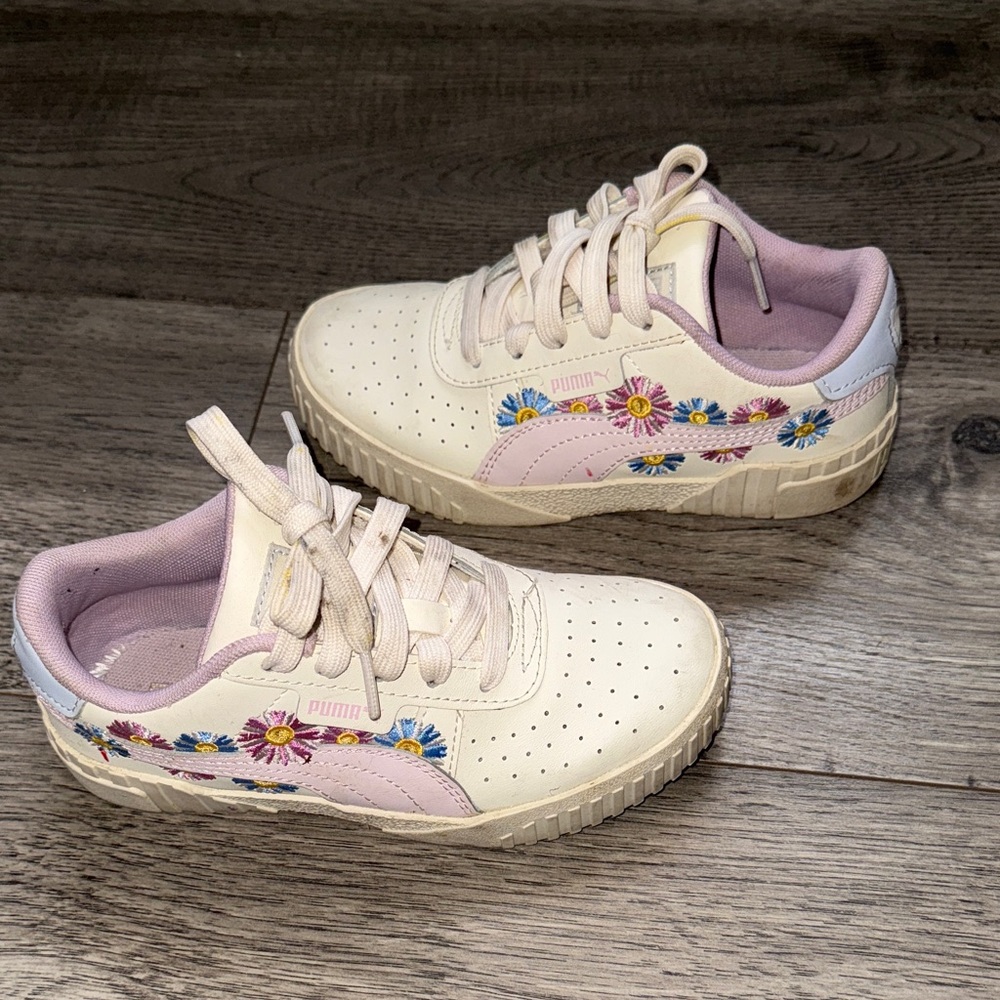 Puma Kids Sneakers Cream and Purple